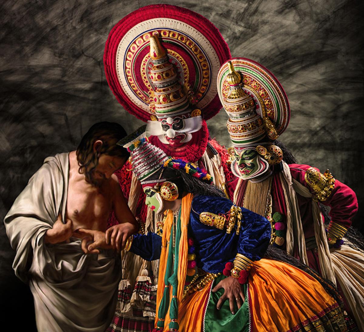 Vivek Vilasini’s archival print on canvas. Vivek Vilasini’s archival print on canvas.